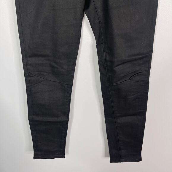 Levis Womens Size 27 x 30 Black 721 High Rise Skinny Jeans Cotton Stretch Denim - Picture 4 of 12